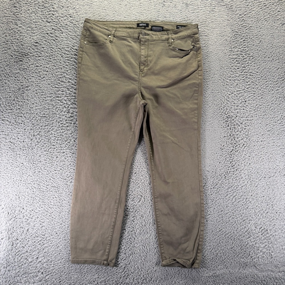 Buffalo David Bitton Havana Jeans Womens 16 Green Cotton Denim Ankle Stretch